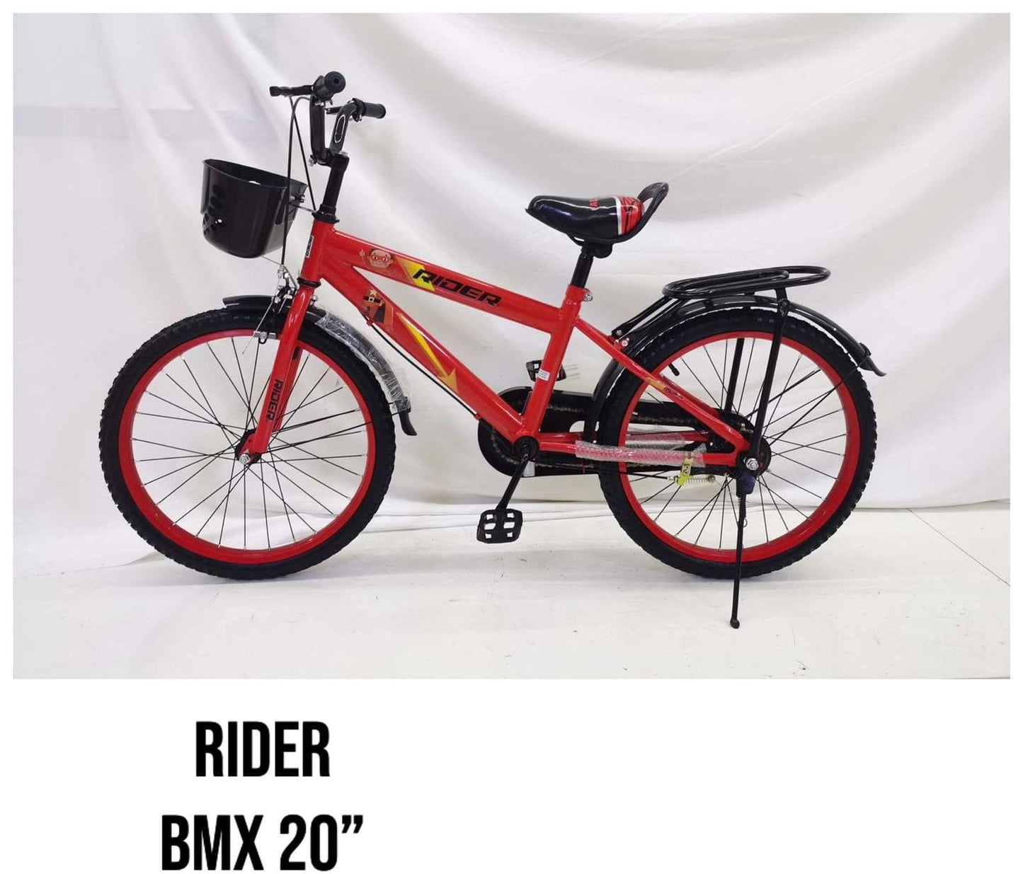 Size 20 bike with gears and front suspension.