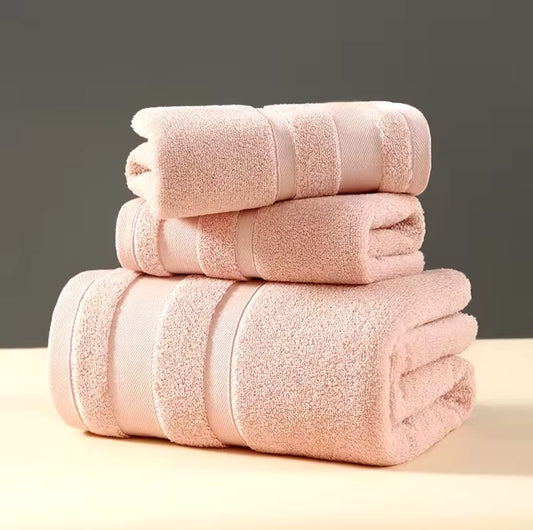 3pcs Cotton Towels Set