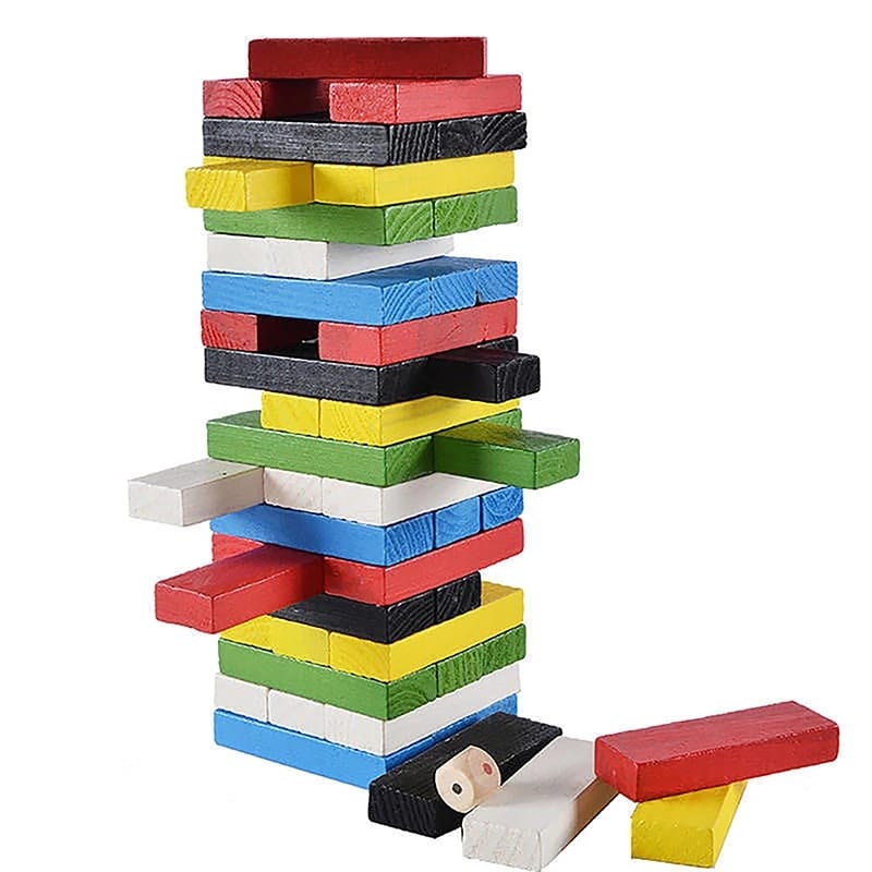 Jenga blocks 54pcs Numbered blocks