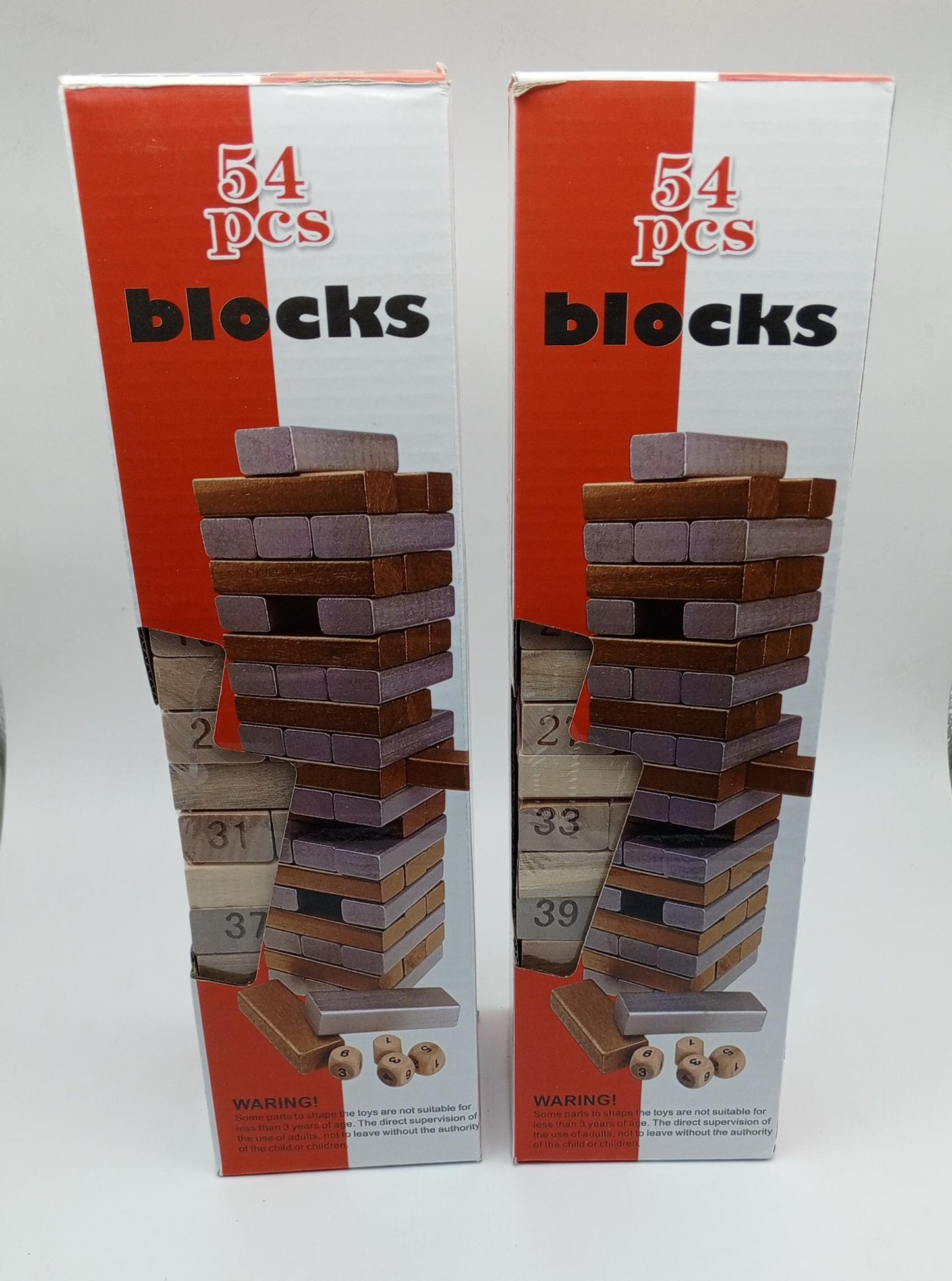 Jenga blocks 54pcs Numbered blocks