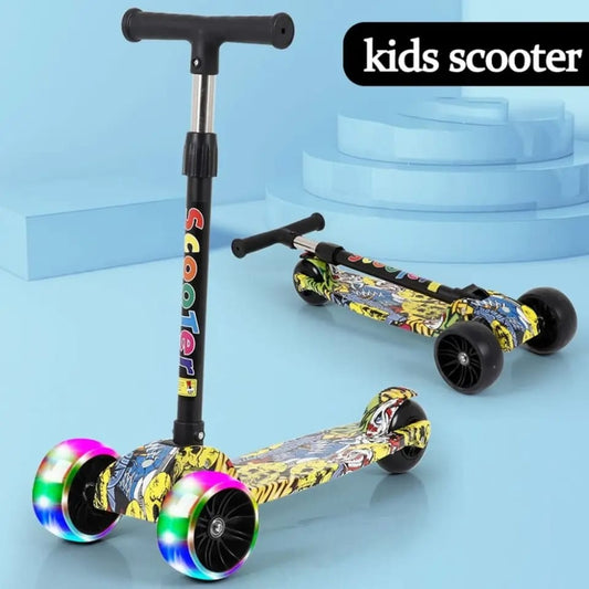 Long handle, wide wheels with lights ,AGES 3-12yrs