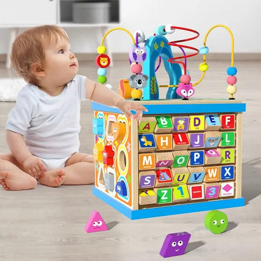 Kids wooden Activity cube