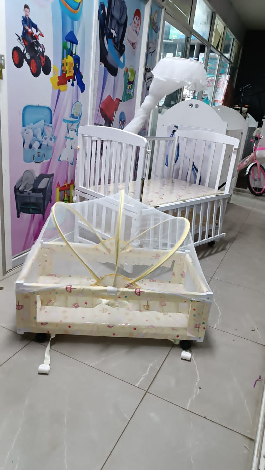 Imported wooden baby cots,complete set